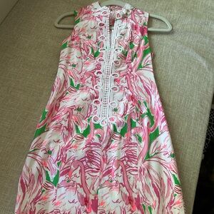 Lilly Pulitzer Pink and Green Floral Dress